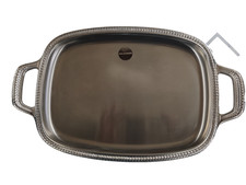 Alessi-Vassoio da portata vintage in acciaio inossidabile: acciaio inox 18/10