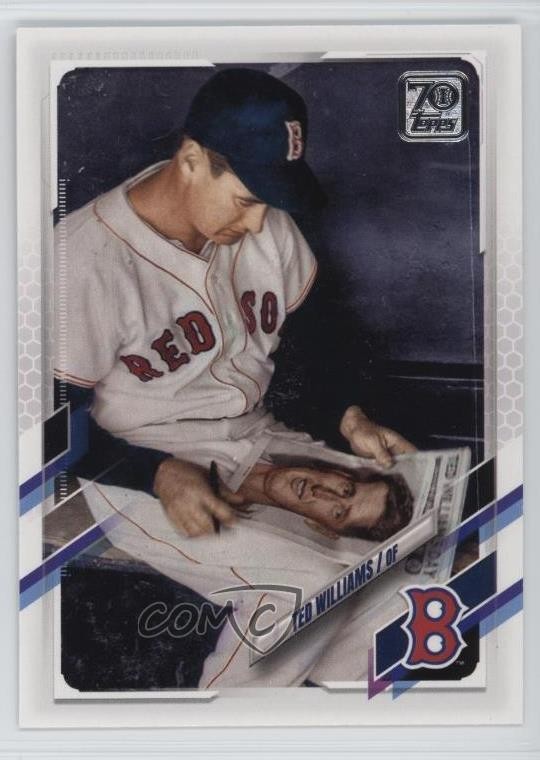 2021 Topps Legend Variation SP (Reading Newspaper) Ted Williams #491 HOF 0t9q