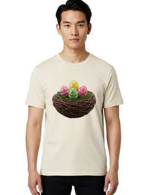 Easter-Eggs-10 Mens Graphic Tee, 100% Cotton, Casual Summer Wear
