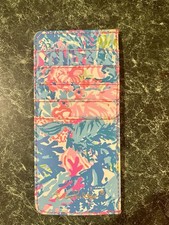 Lilly Pulitzer GWP Credit Card Case Wallet Holder EUC 6.5x3" 5 slots bill pocket