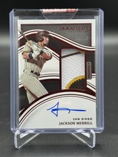 2023 Panini Immaculate Jackson Merrill Prospect  RC Patch Auto RED 35/49