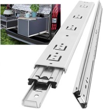 Image of AOLISHENG 650mm Heavy Duty Drawer Slides 60kg Load Full Extension White Pair