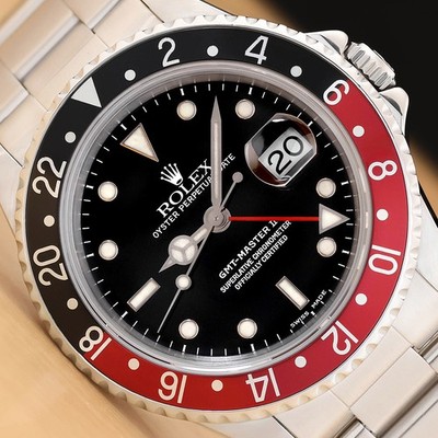 2000 PAPER ROLEX GMT MASTER II 40MM 16710 BLACK RED COKE STEEL