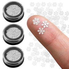 White Glitter Snowflake Ornaments - Elegant Christmas Tree Hanging Decorations