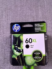 HP 60XL High-Yield Ink Cartridge - Black Expires 10-2021 NEW SEALED