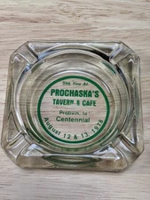 Protivin Iowa 1978 Ashtray Advertising Prochaska's Tavern & Cafe Glass 3.5"