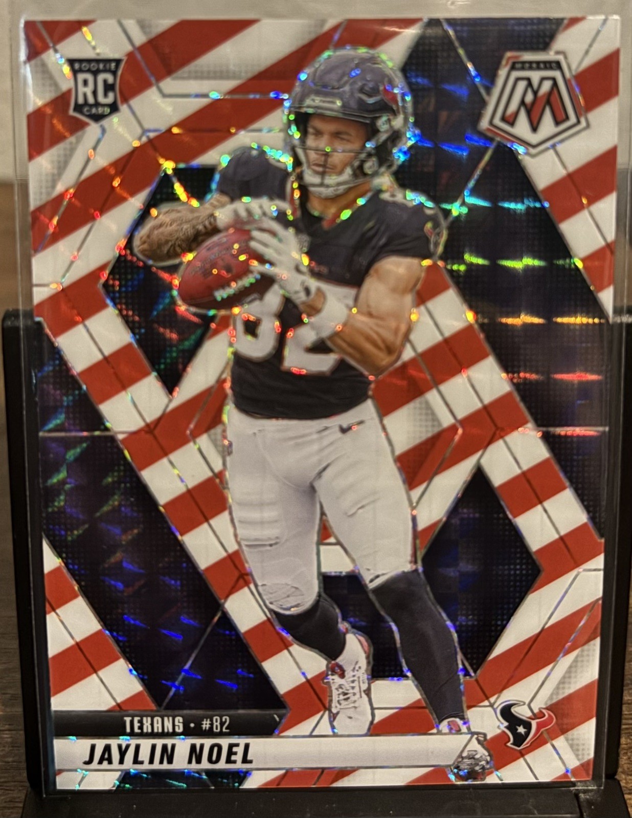 2025 Panini Mosaic #373 Jaylin Noel Mosaic Red and White Stripe