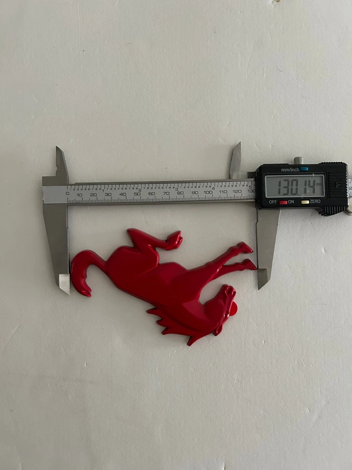 Insignia de puerta trasera de metal con emblema trasero Red Pony Horse para Ford Bronco Foto 2 de 3