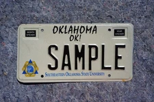 SOUTHEASTERN OKLAHOMA STATE UNIVERSITY License Plate Sample