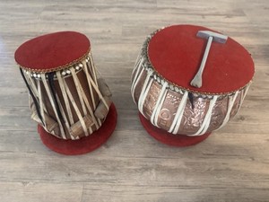 Satnam Copper Bayan Tabla Drum Set Including Accessories