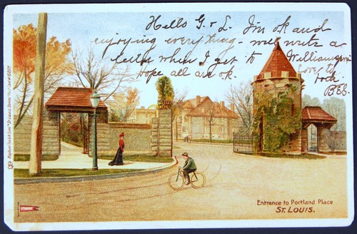 1904 PORTLAND PLACE ST. LOUIS MISSOURI RAPHAEL TUCK UNDIVIDED POSTED POSTCARD - Picture 2 of 3