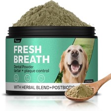 Dog Teeth Cleaning Powder,Brush Free 3.17 Ounce Pack of 1 , Light Green