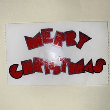 Vintage Merry Christmas Sticker Sheet - Mrs. Grossman s 1992