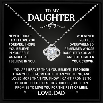 Tochter Geschenk von Papa Halskette mit Botschaft Karte sentimentaler Schmuck Geschenk