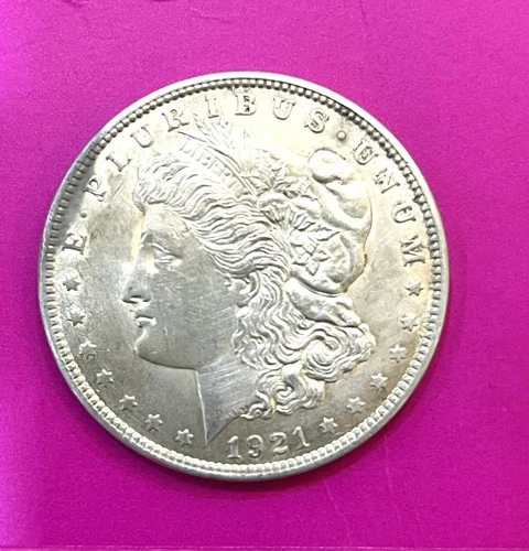 1921 Morgan Silver Dollar $1 – 90% Silver – Historic US Coin – AU/BU Details