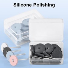 20 pcs 2 mandrel AZDENT Dental Silicone Rubber Polishing Wheels Point Polisher