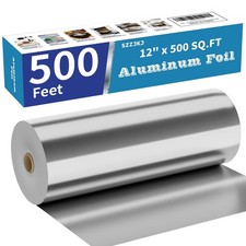 Aluminum Foil Roll, 12in x 500ft Aluminum Foil, Thick Strong Tin Foil with Cu...