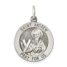 Silver Antiqued Saint Andrew Medal QC5712