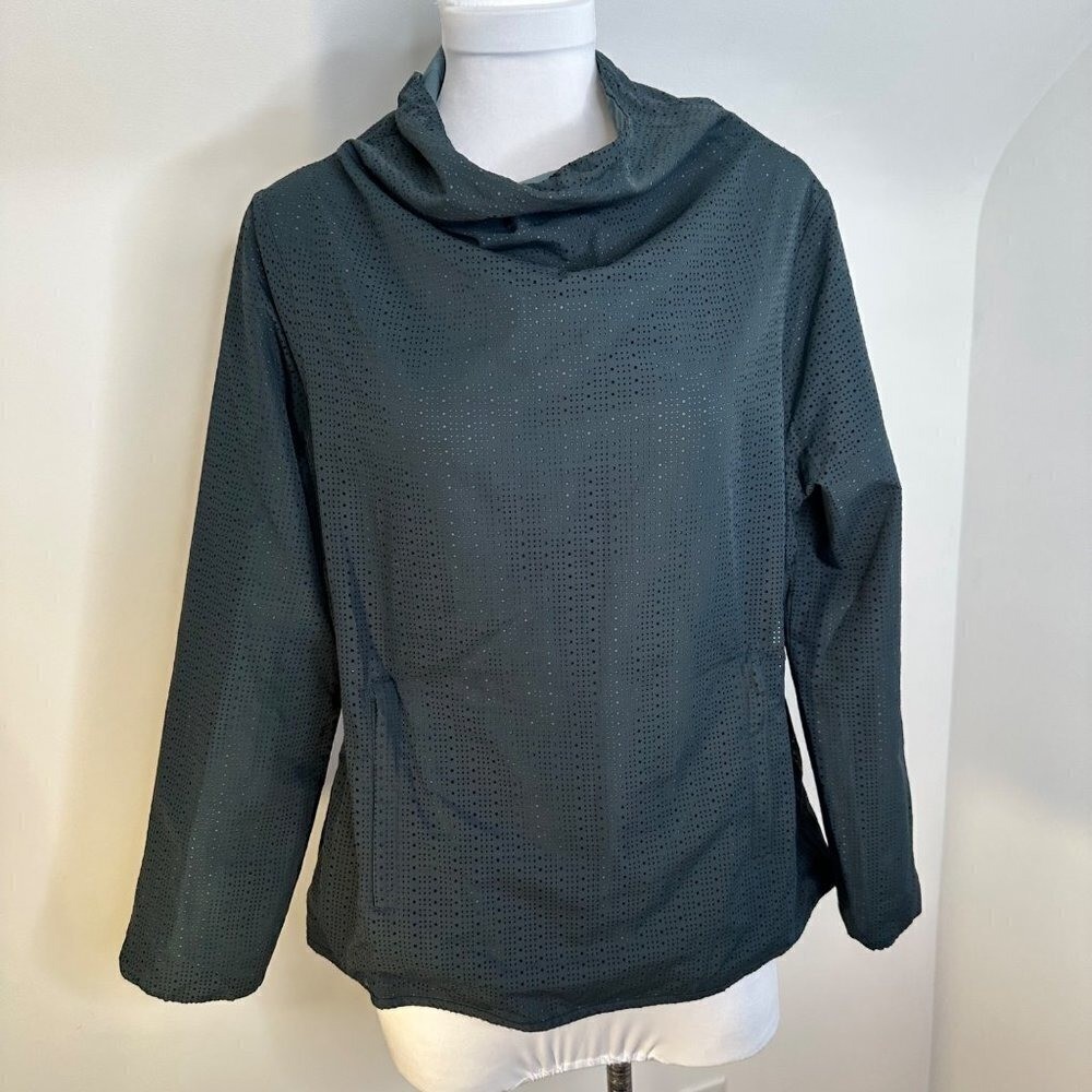 Fabletics Liora Pullover Jacket Grey Drawcord Siz… - image 2