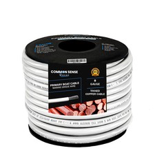 8 AWG Single Conductor Marine Grade Wire Tinned Copper-OFC - 500 feet - White