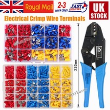 1300Pcs Insulated Assorted Electrical Wire Terminals Crimp Connectors Spade Set
