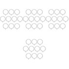 40 pcs Multipurpose Curtain Rings Stainless Steel Curtain Fixing Circles