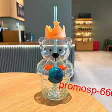 Nowy Starbucks 2023 Anniversary Tumbler Bearista Syrenka 591ml Szklany kubek ze słomką!