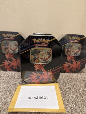 Pokemon TCG: Crown Zenith Tin (4 Booster) Galarian Zaptos Tin Brandneu Sealed