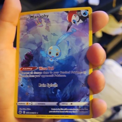 Pokémon Manaphy GG06/GG70 Crown Zenith Holo Ultra Rare 70 HP Wave Veil Rain Spl 