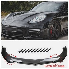 For Porsche Panamera 970 Carbon Style Front Bumper Lip Splitter Spoiler Body Kit For Porsche Panamera 970 Carbon Style Front Bumper Lip Splitter Spoiler Body Kit