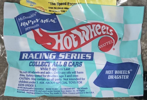McDonald’s Happy Meal Hot Wheels Toy Set & Bag (Mattel, 1993) SEALED, COMPLETE - Picture 11 of 15
