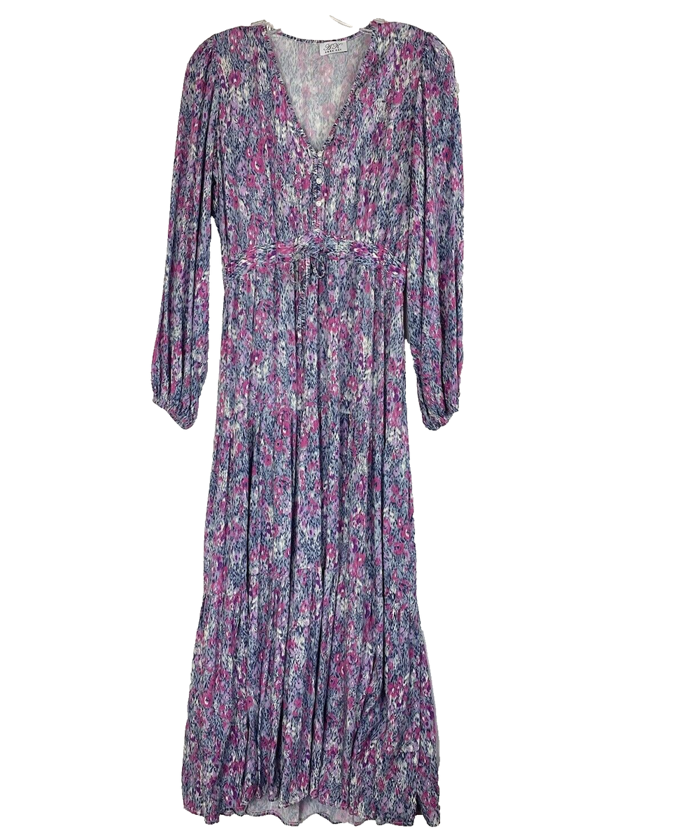 knee length dresses for ladies Sweet Intentions Floral Midi In Airy Blue main image 1