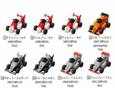 ダイドー マクラーレンMcLaren MP4 プルバック 80個 全8種×10個 ダイドー マクラーレンMcLaren MP4 プルバック 80個 全8種×10個