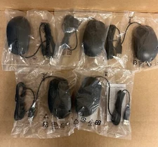 *LOT OF 5* NEW Genuine Dell MS111 Black Optical 3-Button Scroll Wheel USB Mouse