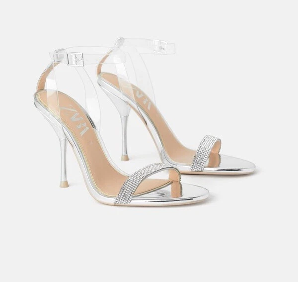 High heeled sale vinyl sandals
