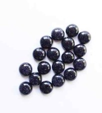 WHOLESALE SYNTHETIC BLACK SUNSTONE CABOCHON ROUND SHAPE LOOSE GEMSTONE