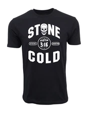 WWE STONE COLD STEVE AUSTIN T SHIRT OFFICIAL ITEM BLACK