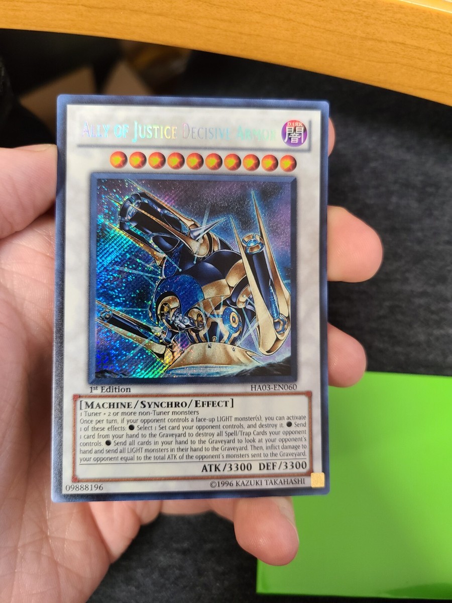 Yugioh Ally of Justice Decisive Armor HA03-EN060 1st Secret Rare
