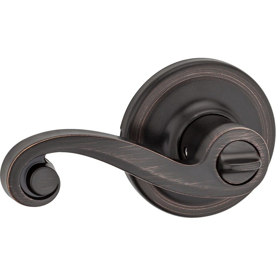 Kwikset Lido Interior Privacy Door Handle with Lock, Door Lever For