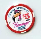 5.00 Chip from the Flamingo Casino Kansas City Missouri Grand Opening
