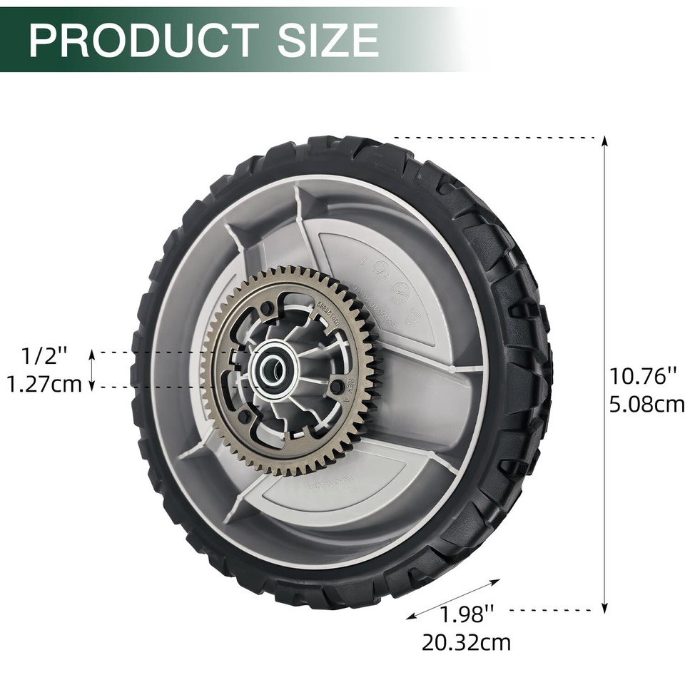 2pcs 501067001 588251401 11” Lawn Mower Rear Drive Wheels,for Husqvarna