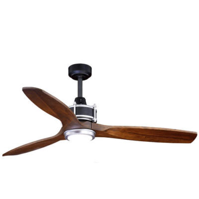 52'' Brushed Nickel Ceiling Fan Outdoor Damp Rated Remote Contemporary LED Light