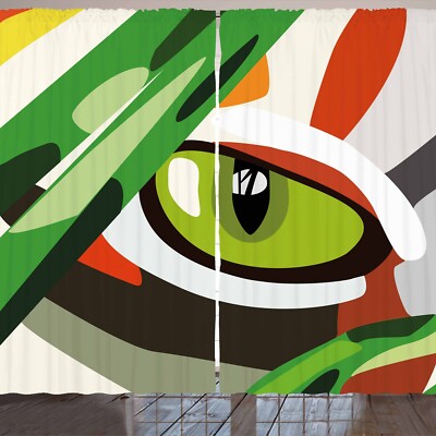 Auge Rustikale Gardine Wild Tiger Feline Cat Vivid