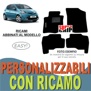 RICAMO EASY TAPPETI AUTO SU MISURA PER NISSAN JUKE MOQUETTE CON FONDO GOMMA
