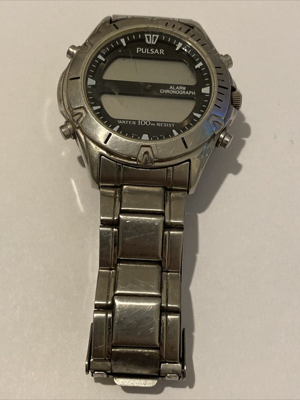 Pulsar Alarm Chronograph Men's Wristwatch As Is