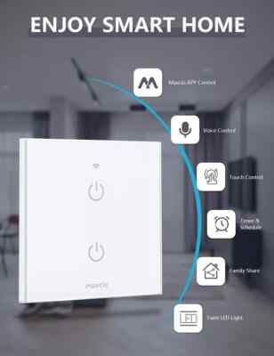 Maxcio Smart Wandschalter WI-FI ALEXA GOOGLE integriert -- 1 WEGE GANG --
