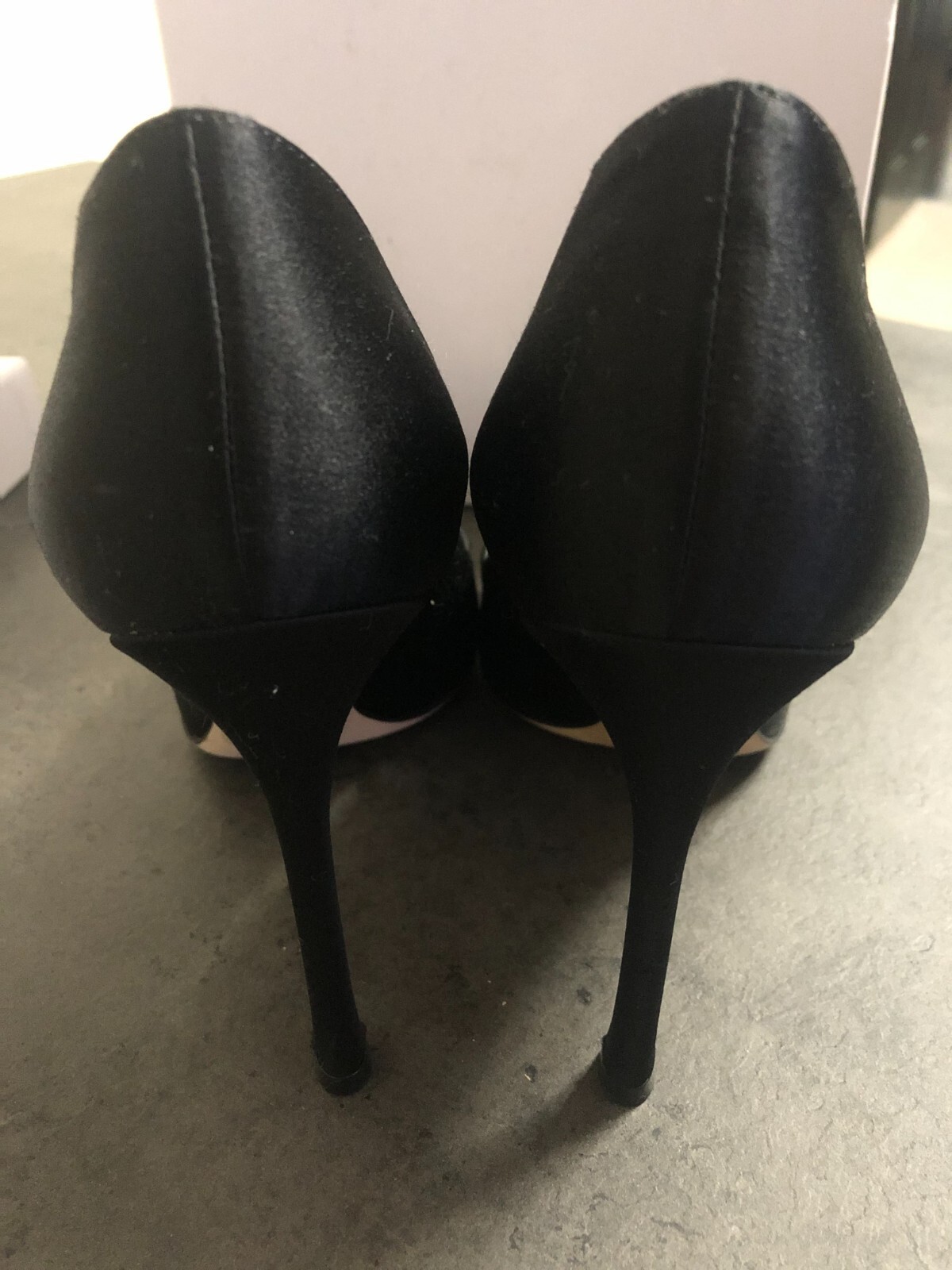 Christian Dior Pumps Black Satin Crystal Embellished … Gem