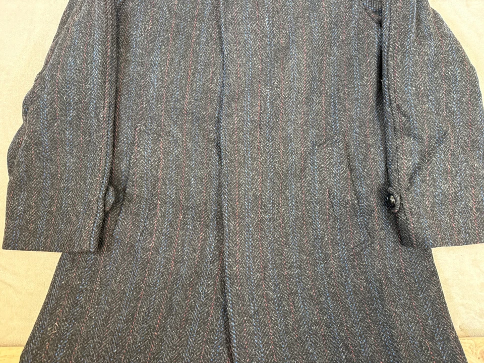 Vintage Harvard Coop Society Wool Overcoat Mens Size 42  Gray Made in Yugoslavia - Image 2 of 4