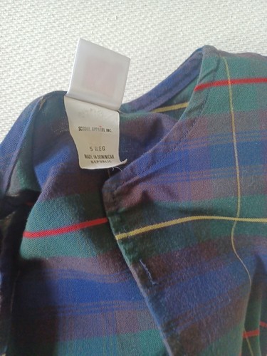 Girls A+ Navy Blue & Green Plaid Knife Pleat Uniform Jumper Dress Size 5 Reg - Picture 9 of 10