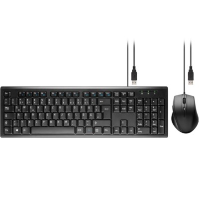 Tastatur Maus Set Keyboard Mouse QWERTZ USB für PC Computer CE für Windows